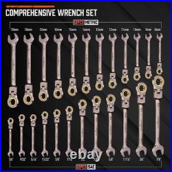 24-Piece Metric and SAE Ratchet Combination Wr