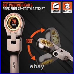 24-Piece Metric and SAE Ratchet Combination Wr
