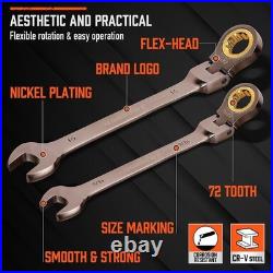24-Piece Metric and SAE Ratchet Combination Wr