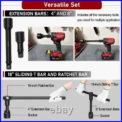 27PCS 3/4 Drive Impact Socket Set Standard SAE (7/8-2) Metric (22-50 mm) Size