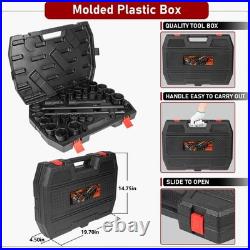 27PCS 3/4 Drive Impact Socket Set Standard SAE (7/8-2) Metric (22-50 mm) Size