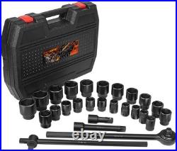 27PCS 3/4 Drive Impact Socket Set Standard SAE (7/8-2) Metric (22-50 mm) Size