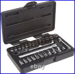 27 Pc. 1/4 Drive 6 Pt. Pass-Thru Mechanics Tool Set, Standard Sae/Metric 8914