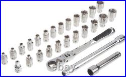 27 Pc. 1/4 Drive 6 Pt. Pass-Thru Mechanics Tool Set, Standard Sae/Metric 8914