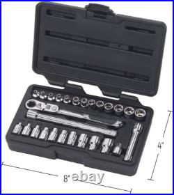 27 Pc. 1/4 Drive 6 Pt. Pass-Thru Mechanics Tool Set, Standard Sae/Metric 8914