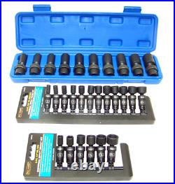 28 pc 1/4 3/8 Dr. Universal Swivel Deep Impact Socket CR Molybdenum Metric SAE 28 pc 1/4 3/8 Dr. Universal Swivel Deep Impact Socket CR Molybdenum Metric SAE