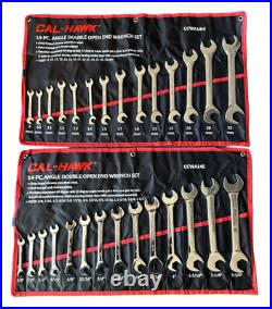 28-pc Combination Angle Double Open End Wrench Set SAE & METRIC