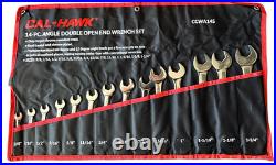 28-pc Combination Angle Double Open End Wrench Set SAE & METRIC