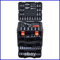 297-Piece Mechanics Tool Set with SAE & Metric 1/4in 3/8in 1/2 in Drive Sockets