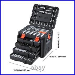 297-Piece Mechanics Tool Set with SAE & Metric 1/4in 3/8in 1/2 in Drive Sockets