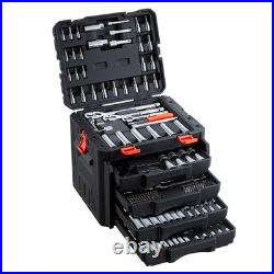 297-Piece Mechanics Tool Set with SAE & Metric 1/4in 3/8in 1/2 in Drive Sockets