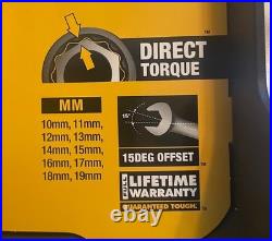 2X DeWalt 10 Piece Metric & SAE Combination Wrench Set DWMT72166 DWMT72167-NEW