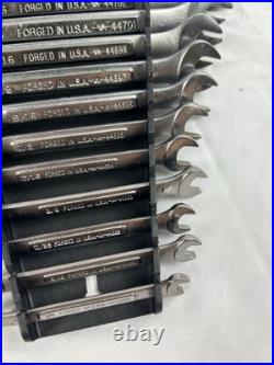 2 Craftsman Wrench Set Metric + SAE with Holders 1/4-7/8 And 6mm-19mm USA made