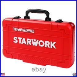 30-Piece 120T SAE & Metric Ratcheting Wrench Set with Red Case, Professional