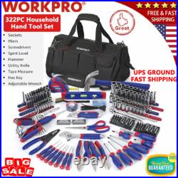 322PC Mechanics Tool Set General Household Hand Tool Set Socket Plier SAE Metric
