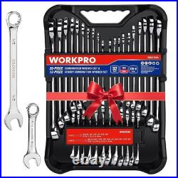 32-Piece SAE & Metric Wrench Set 20 Standard & 12 Stubby with Organizer Tray