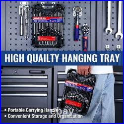 32-Piece SAE & Metric Wrench Set 20 Standard & 12 Stubby with Organizer Tray