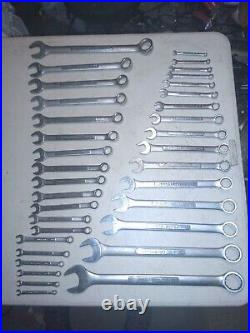35 Pcs Craftsman Combination Wrench Set 6 27mm 1/4 1 1/4 12 Pt Metric SAE