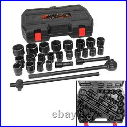 3/4 Drive Impact Socket Set 27-Piece Standard SAE (7/8- 2) Metric (22-50mm)