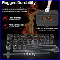 3/4 Drive Impact Socket Set 27-Piece Standard SAE (7/8- 2) Metric (22-50mm)