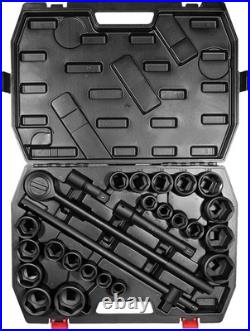 3/4 Drive Impact Socket Set 27-Piece Standard SAE (7/8- 2) Metric (22-50mm)