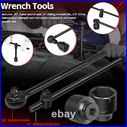 3/4 Drive Impact Socket Set, 27 pcs Standard SAE (7/8 to 2) & Metric(22-50mm)