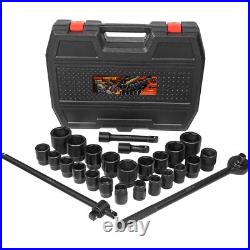 3/4 Drive Impact Socket Set, 27 pcs Standard SAE (7/8 to 2) & Metric(22-50mm)