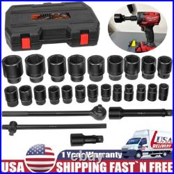 3/4-Inch-Drive Jumbo Master Impact Socket Set Standard SAE 7/8 to 2 27 pieces