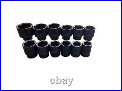 3/4 inch Drive Impact Socket Set Standard 7/8-2inch and Metric 22-50mm