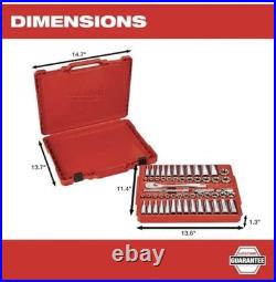 3/8 Drive 56pc Ratchet & Socket Set SAE & Metric Milwaukee Tool 48-22-9008