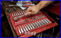 3/8 Drive 56pc Ratchet & Socket Set SAE & Metric Milwaukee Tool 48-22-9008