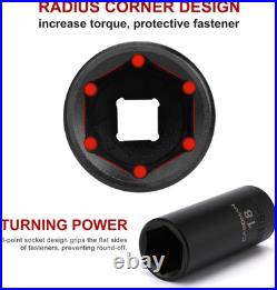 3/8 Drive Impact Socket Set, 49 Piece Standard SAE and Metric Sizes 5/16-Inch