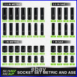 3/8 Drive Impact Socket Set, 52 Piece Standard SAE (5/16-3/4 inch) and Metric 3/8 Drive Impact Socket Set, 52 Piece Standard SAE (5/16-3/4 inch) and Metric