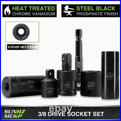3/8 Drive Impact Socket Set, 52 Piece Standard SAE (5/16-3/4 inch) and Metric 3/8 Drive Impact Socket Set, 52 Piece Standard SAE (5/16-3/4 inch) and Metric