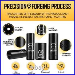 3/8 Drive Impact Socket Set 57 Piece Standard SAE & Metric 4 inch 10mm 10mm BOEN