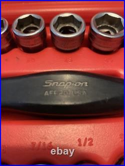 3/8 Driver Snap On Low Profile Ratchet Wrench Set AFR20, PB101 Sae And Metric