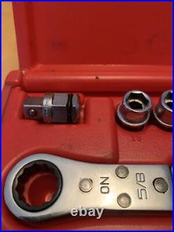 3/8 Driver Snap On Low Profile Ratchet Wrench Set AFR20, PB101 Sae And Metric
