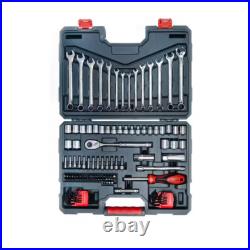 3/8 In. Drive 12-Point Standard Sae/Metric Mechanics Tool Set with Case 128-Pie 3/8 In. Drive 12-Point Standard Sae/Metric Mechanics Tool Set with Case 128-Pie