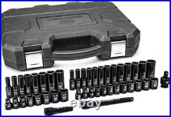 44 Pc. 3/8 Drive 6 Point Standard & Deep Impact SAE/Metric Socket Set 84916N