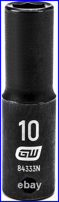 44 Pc. 3/8 Drive 6 Point Standard & Deep Impact SAE/Metric Socket Set 84916N