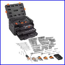 450PC Mechanics Tool Set SAE Metric Socket Wrench Kit 1/4 3/8 1/2 Drive with Case