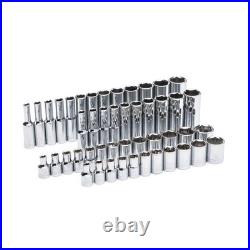 47 Pc 1/4 Drive Socket Set Standard & Deep, SAE/Metric, 6 Pt Tools for Mechan 47 Pc 1/4 Drive Socket Set Standard & Deep, SAE/Metric, 6 Pt Tools for Mechan