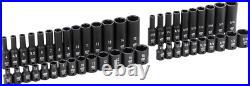 48 PCS Set 1/4 Drive 6 Pt Impact Socket Standard Deep SAE/Metric Hand Tools 48 PCS Set 1/4 Drive 6 Pt Impact Socket Standard Deep SAE/Metric Hand Tools