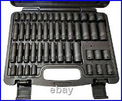 48 PC. 1/4 Drive 6 Point SAE & Metric Standard & Deep Impact Socket Set 48 PC. 1/4 Drive 6 Point SAE & Metric Standard & Deep Impact Socket Set