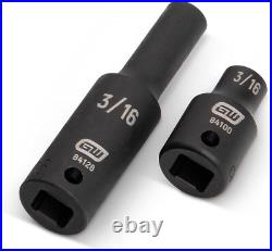 48 Pc. 1/4 Drive 6 Pt. Impact Socket Set, Standard & Deep, SAE/Metric