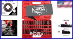48-Piece Impact Socket Set Cr-Mo Alloy Steel SAE/Metric Heavy Duty Storage