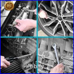 497 Piece Mechanics Tool Set SAE Metric Sockets 90 Tooth Ratchet 3 Box