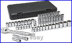 49 Pc. 1/2 Drive 6 Pt. Socket Set, Standard/Deep, Sae/Metric 80700D