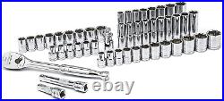 49 Pc. 1/2 Drive 6 Pt. Socket Set, Standard/Deep, Sae/Metric 80700D