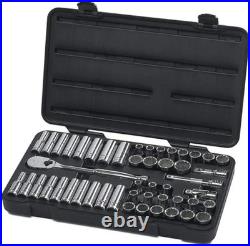49-Piece 1/2 Drive Mechanics Tool Set SAE & Metric Standard/Deep
